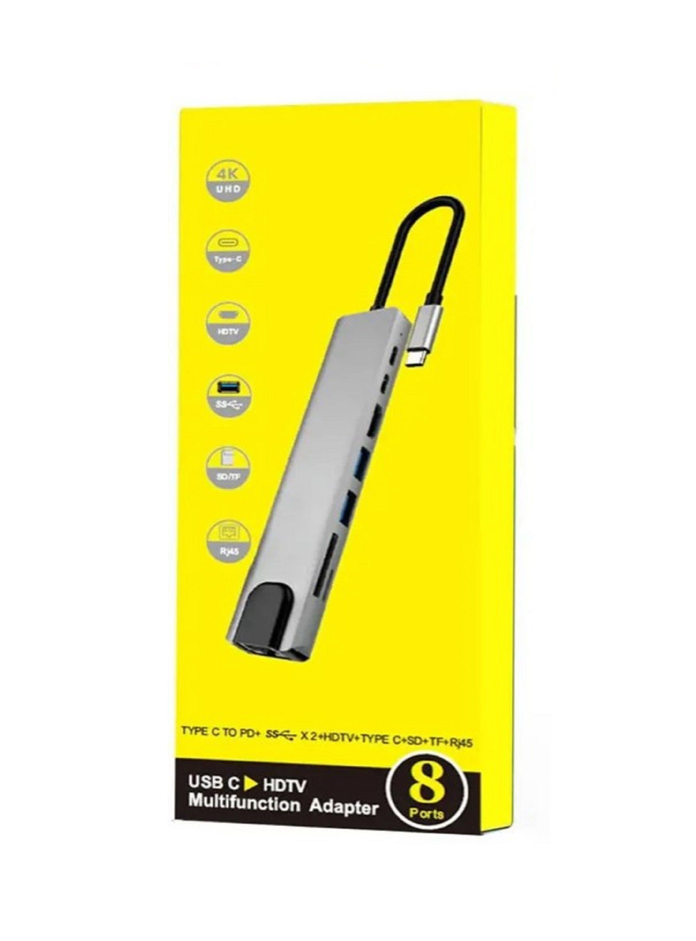 Adaptador Hub Para Macbook Air M1 M2 8 En 1 Usb-c Hdmi 4k-6