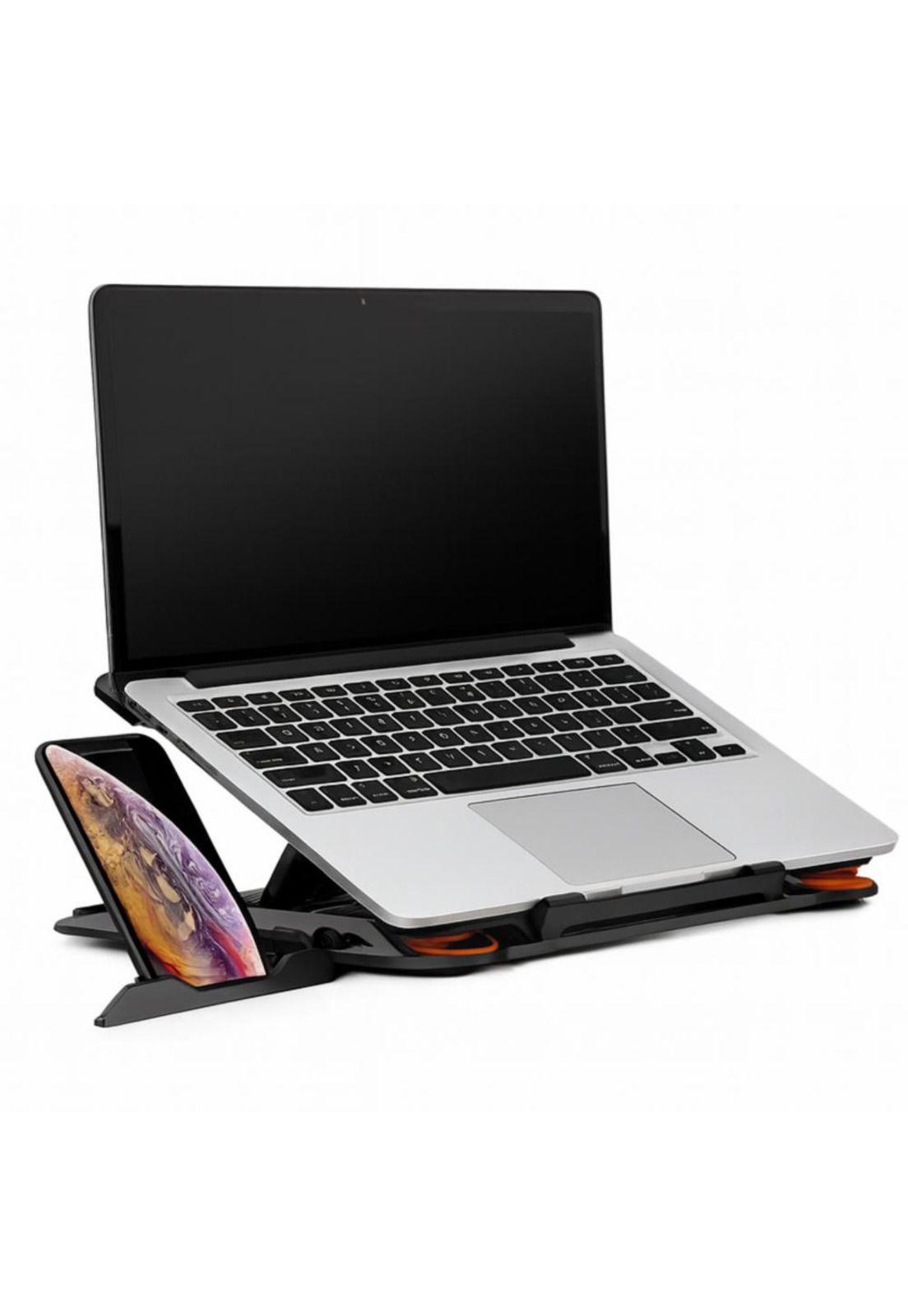 Base multifuncional para Portátil y Celular Color Negro-3