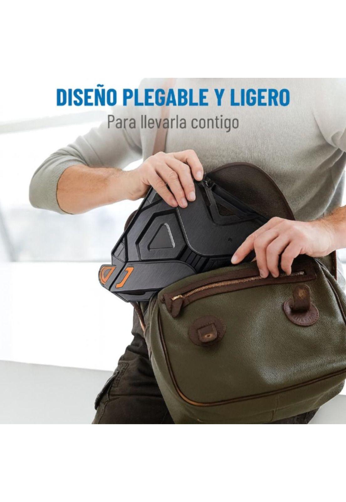 Base multifuncional para Portátil y Celular Color Negro-5