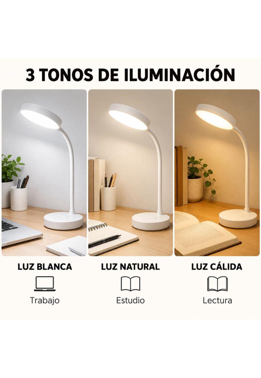 Lámpara de Mesa LED Táctil Flexible Recargable USB Estudio-1