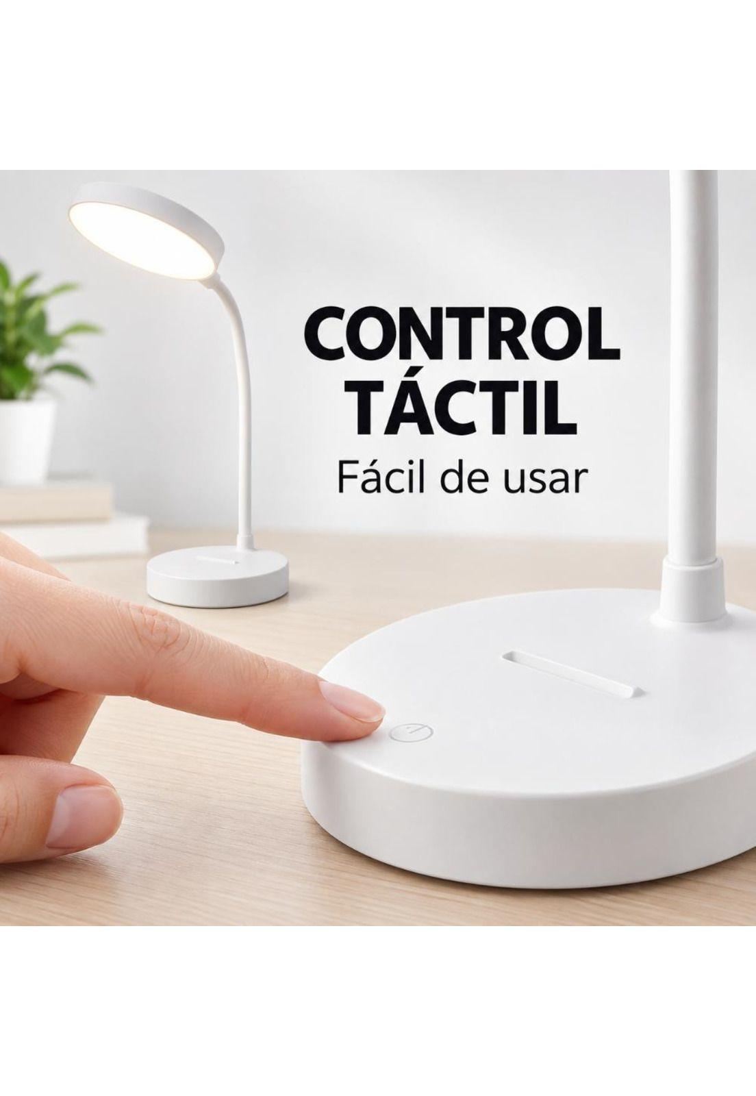 Lámpara de Mesa LED Táctil Flexible Recargable USB Estudio-4