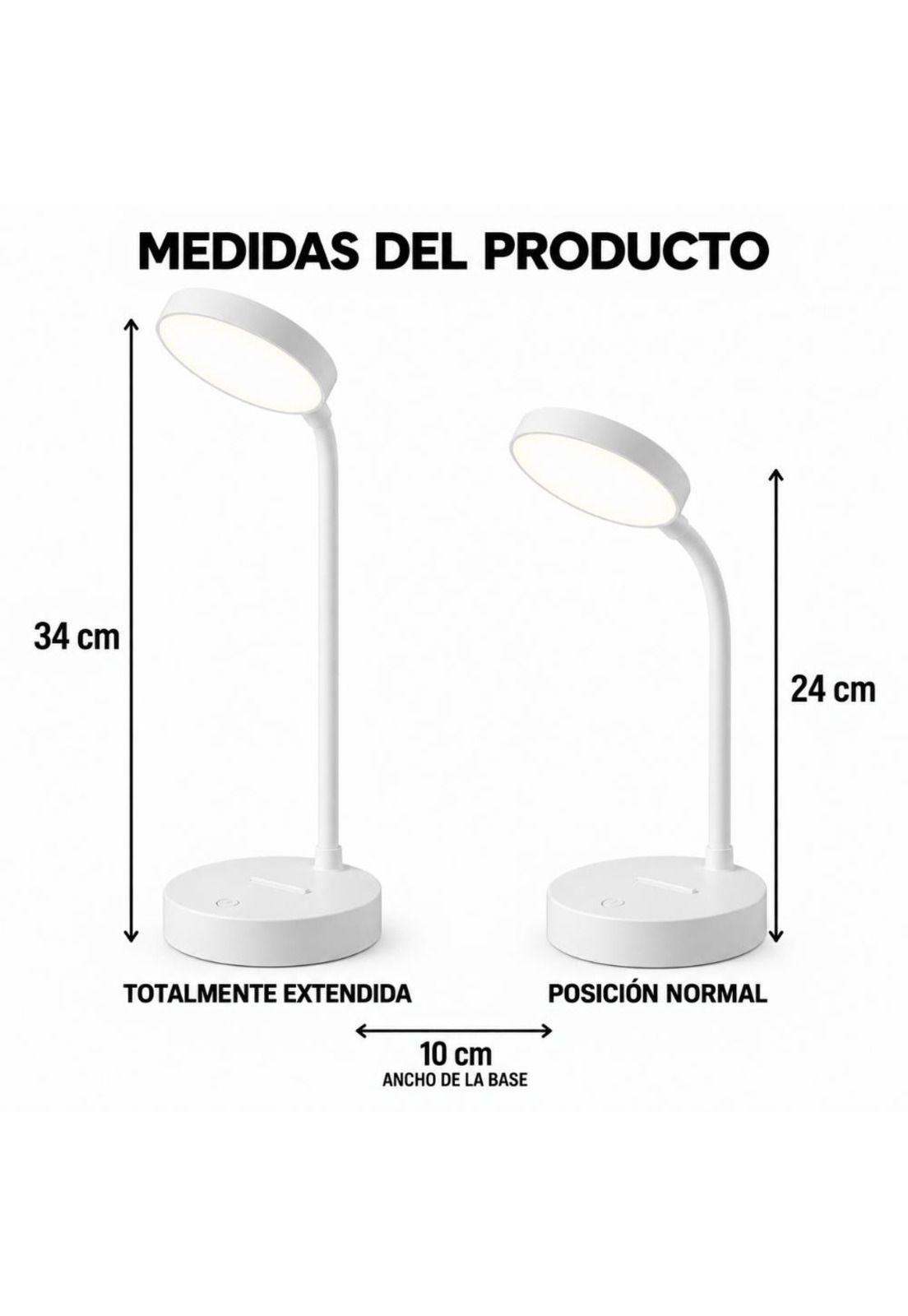 Lámpara de Mesa LED Táctil Flexible Recargable USB Estudio-5