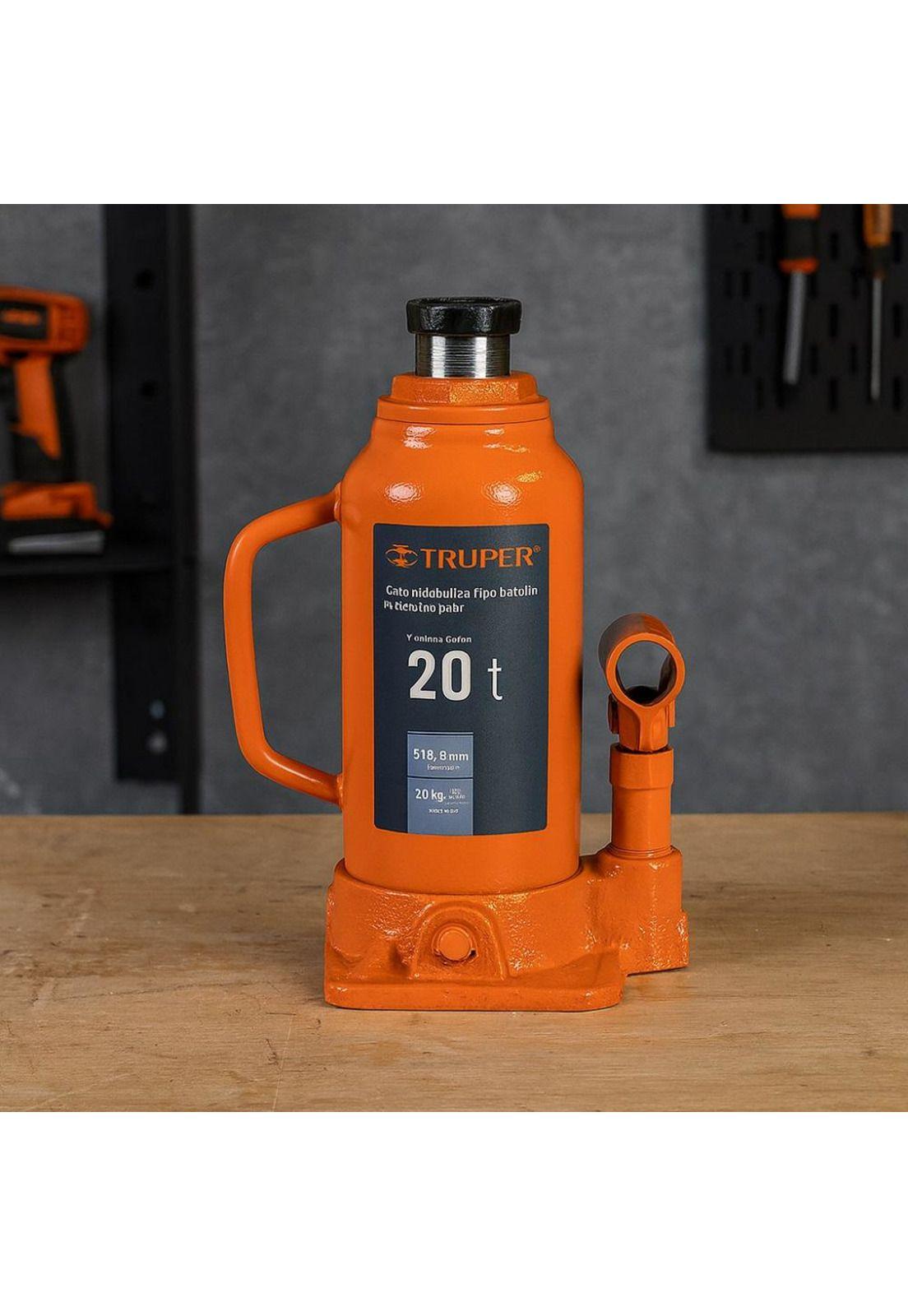 Gata Hidraulica 20 Tn Tipo Botella Truper Gat-20-2