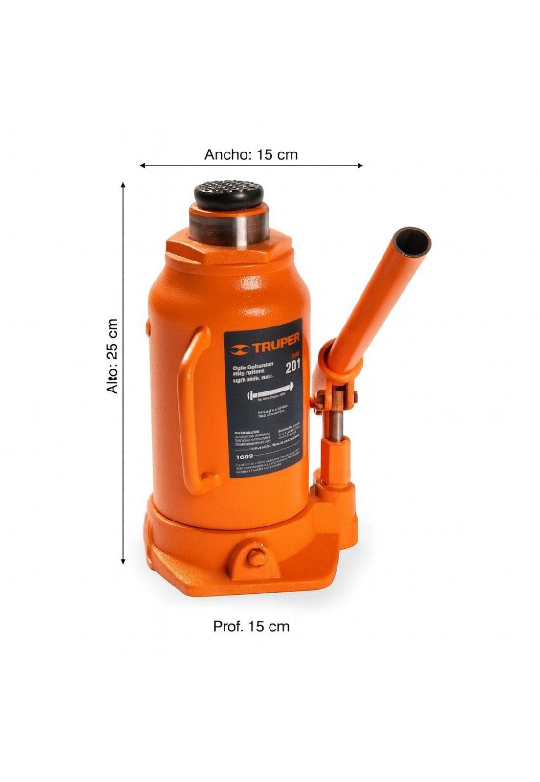 Gata Hidraulica 20 Tn Tipo Botella Truper Gat-20-3