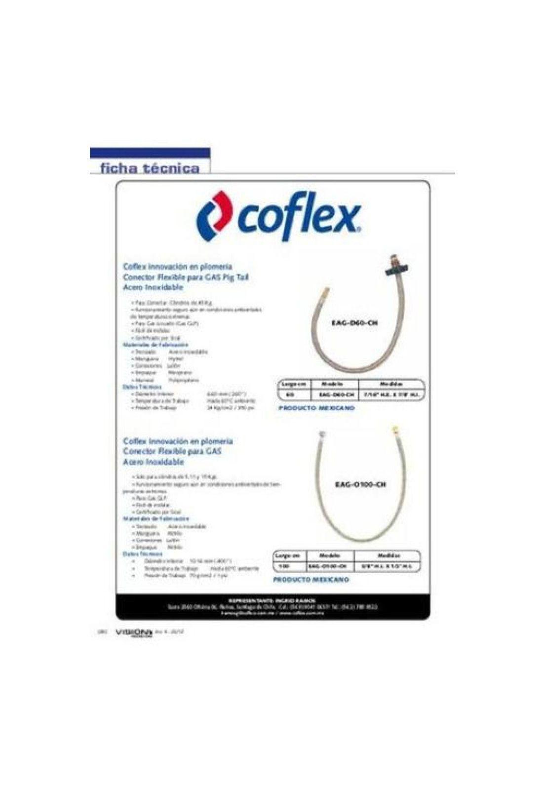 Flexible Gas Coflex Para Cilindro De 45kg Certificado Sec-4