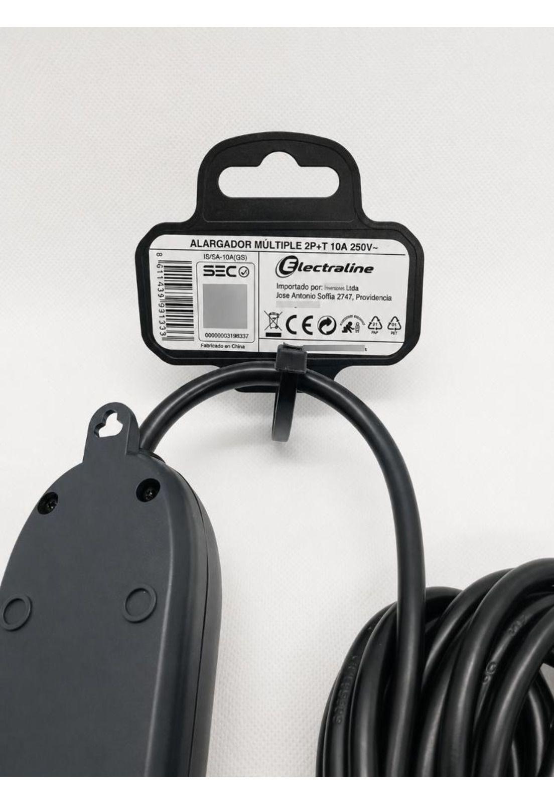 Zapatilla Alargador Electraline 6 Tomas Switch 5 Metros-3