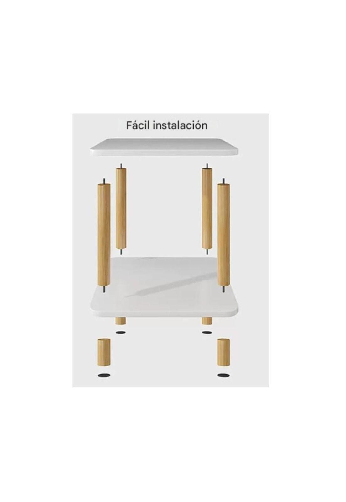 Mesa Auxiliar de Centro de Madera Lateral Living Hogar Baño-1