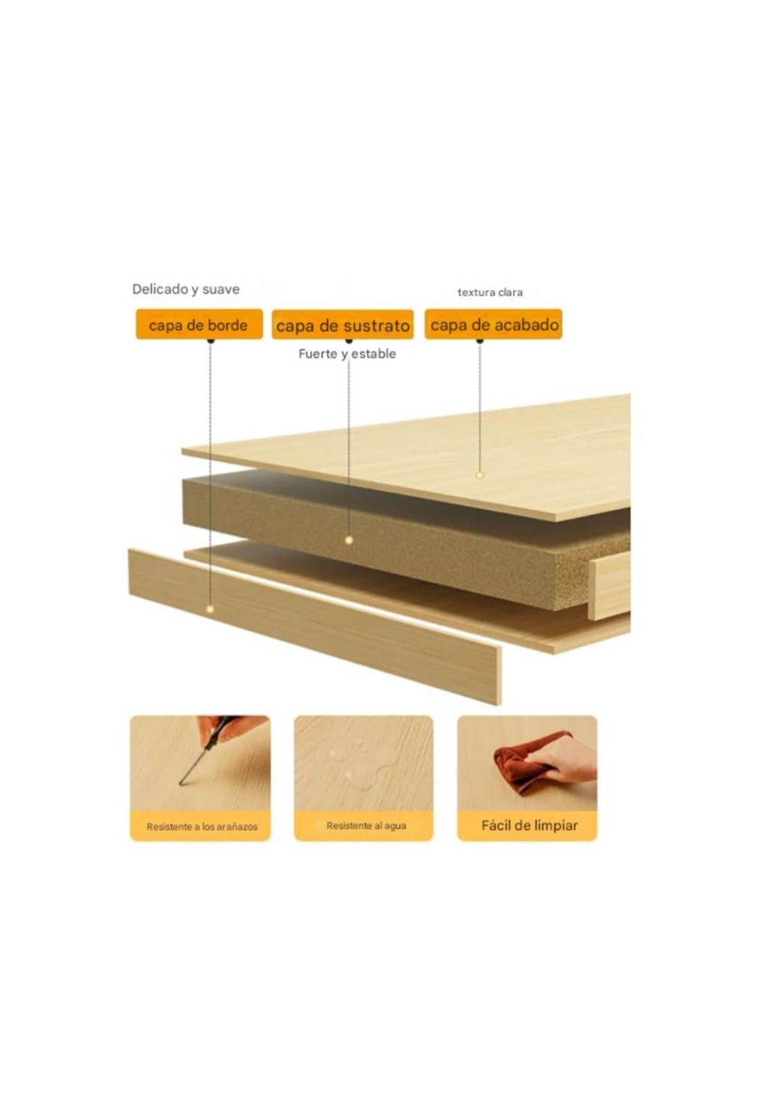 Mesa Auxiliar de Centro de Madera Lateral Living Hogar Baño-2