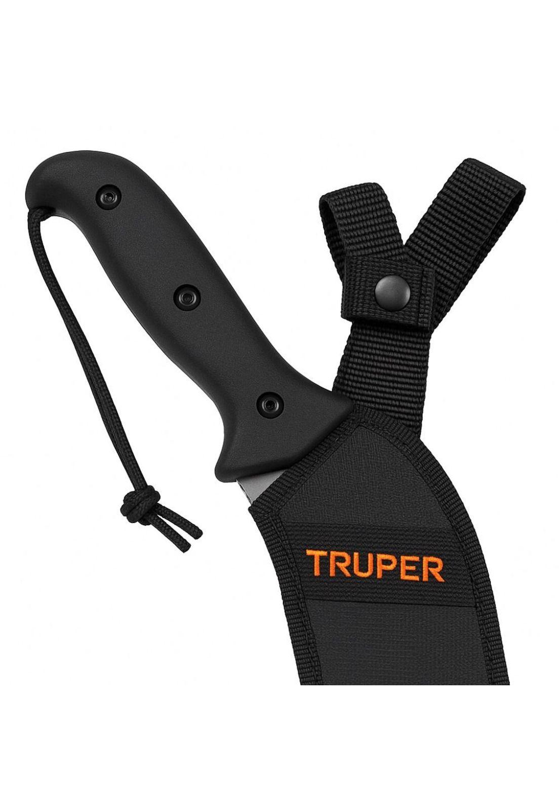 Machete Doble Filo 18 Cacha Bimaterial, Con Funda, Truper-3