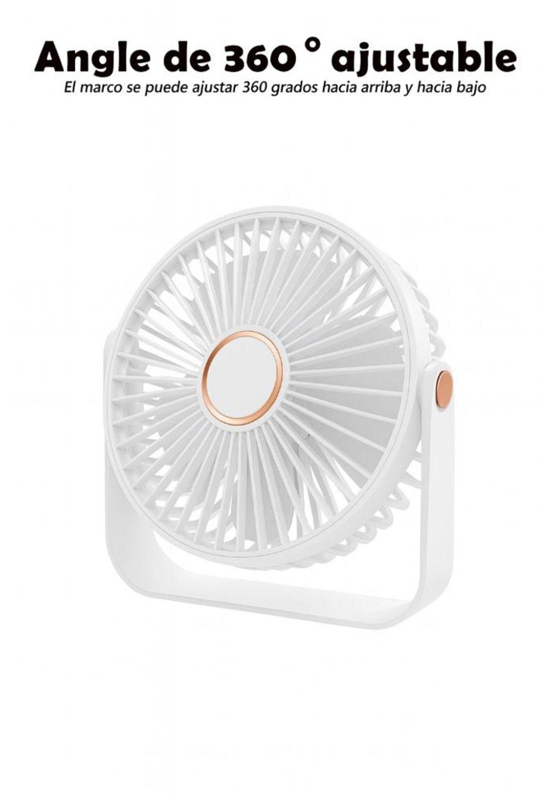 Ventilador de Escritorio Portátil USB con Luz Recargable 17 cm-3