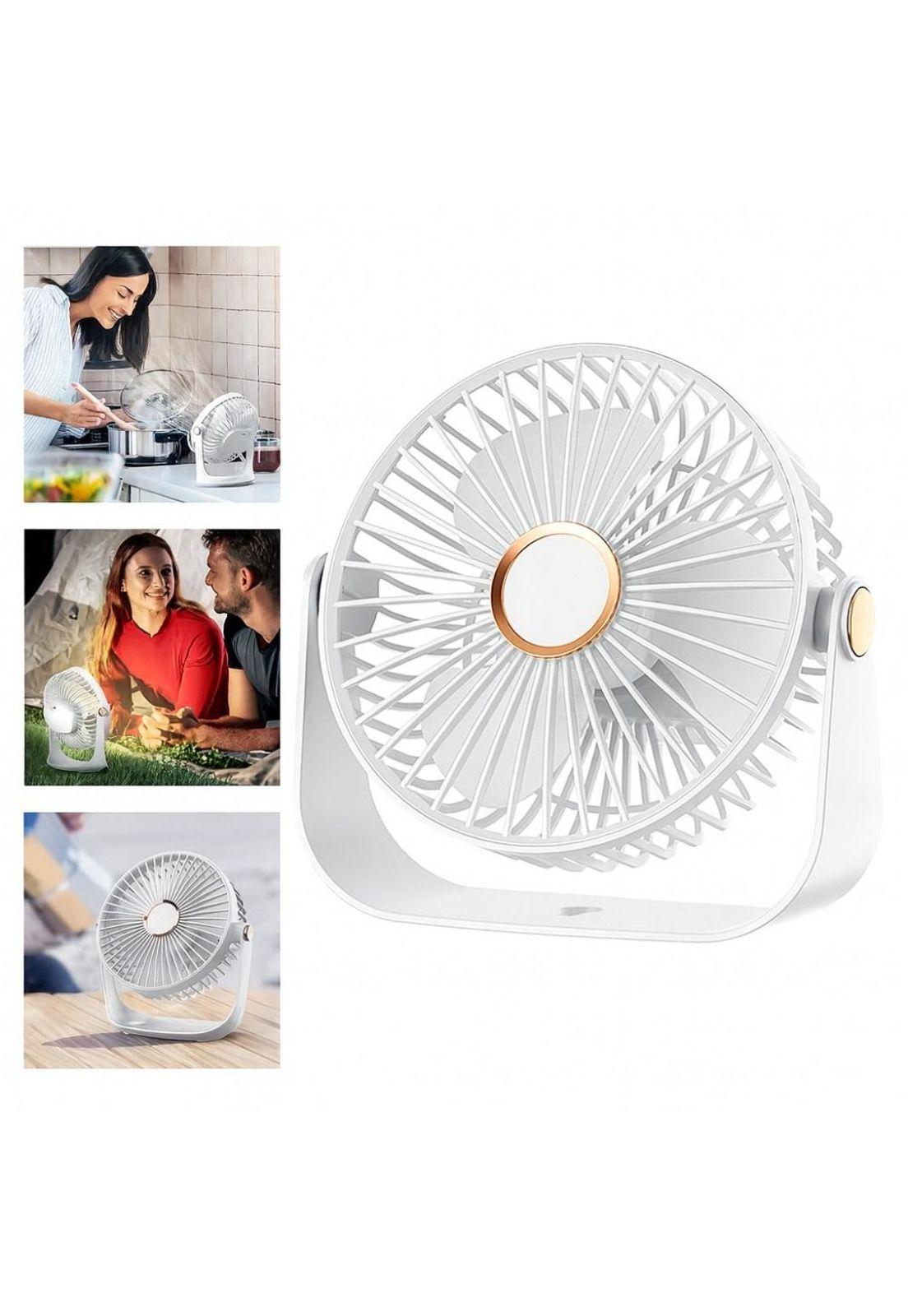 Ventilador de Escritorio Portátil USB con Luz Recargable 17 cm-8