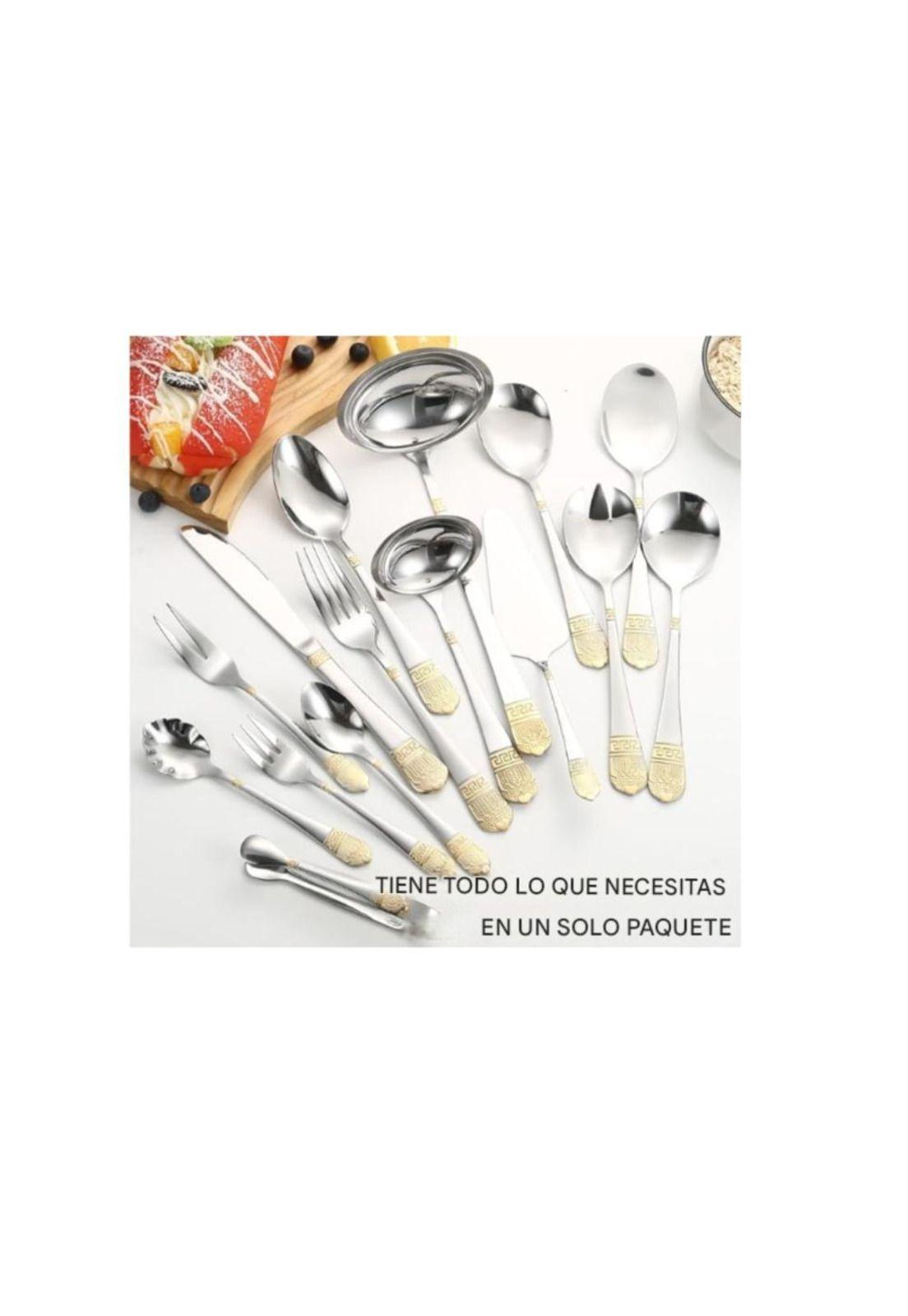 Juego de Cubiertos 72PCS Acero Inox Premium Vintage-7