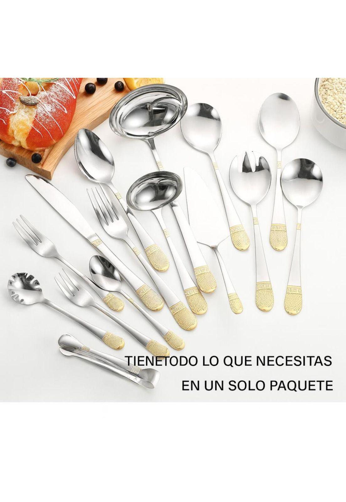 Juego de Cubiertos 72PCS Acero Inox Premium Vintage-5