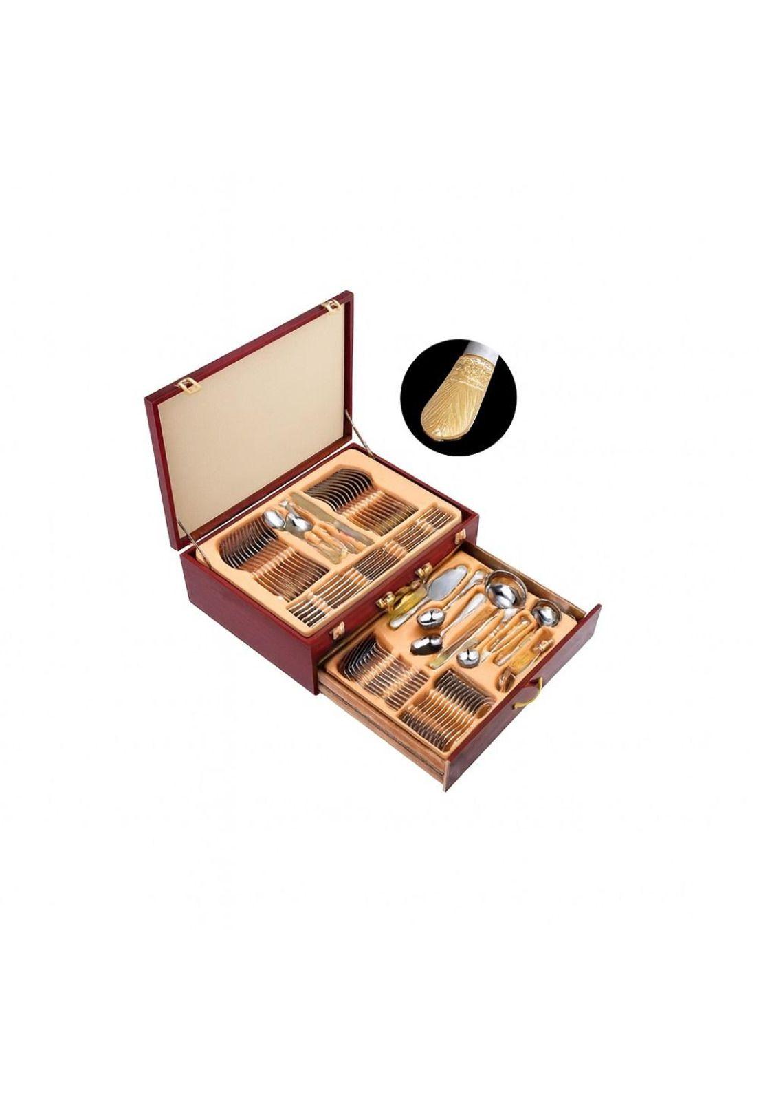 Juego de Cubiertos 72PCS Acero Inox Premium Vintage-4