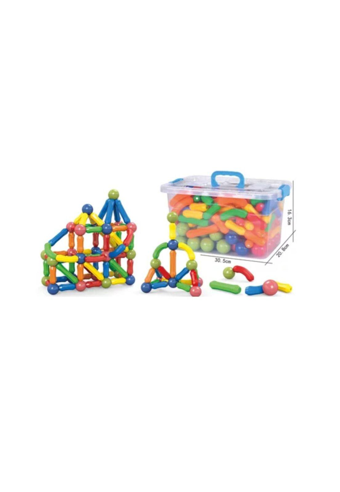 JUEGO DIDACTICO BLOQUES MAGNETICOS CONSTRUCCION 180PCS NIÑOS-3