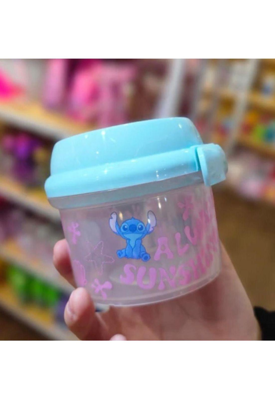 Porta Snack Disney Stitch Infantil Azul 280ml-2