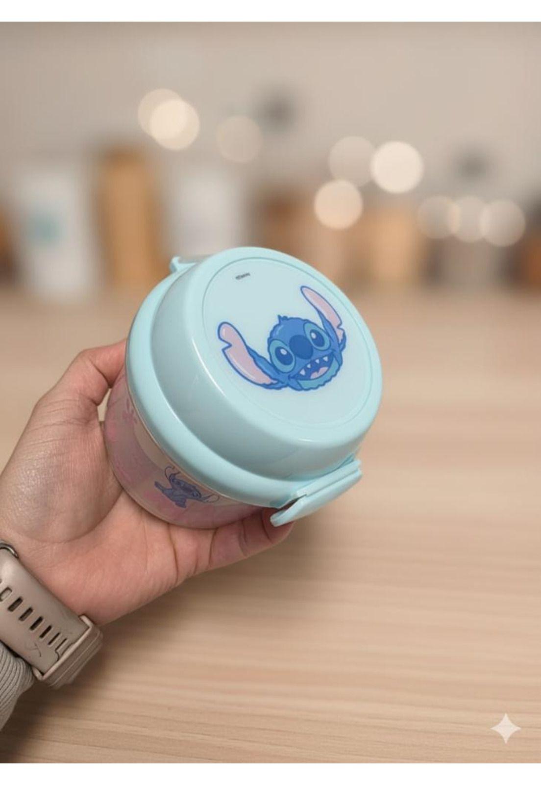 Porta Snack Disney Stitch Infantil Azul 280ml-4