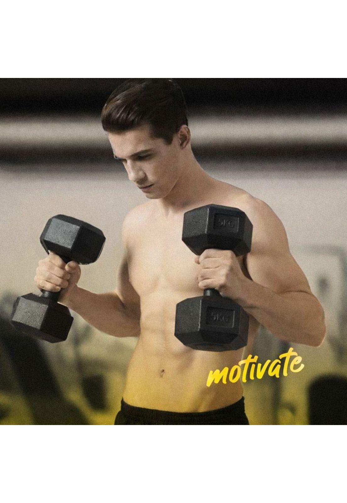 Mancuernas 5kg x2 Hexagonales PVC 10kg Total-2