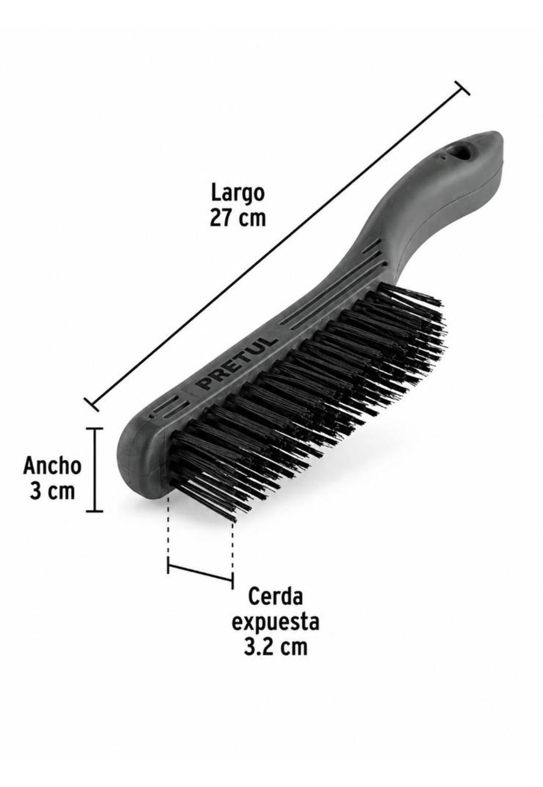 Escobilla Alambre, Cerda Acero, 64 Pinceles, Pretul Cea-54p-2