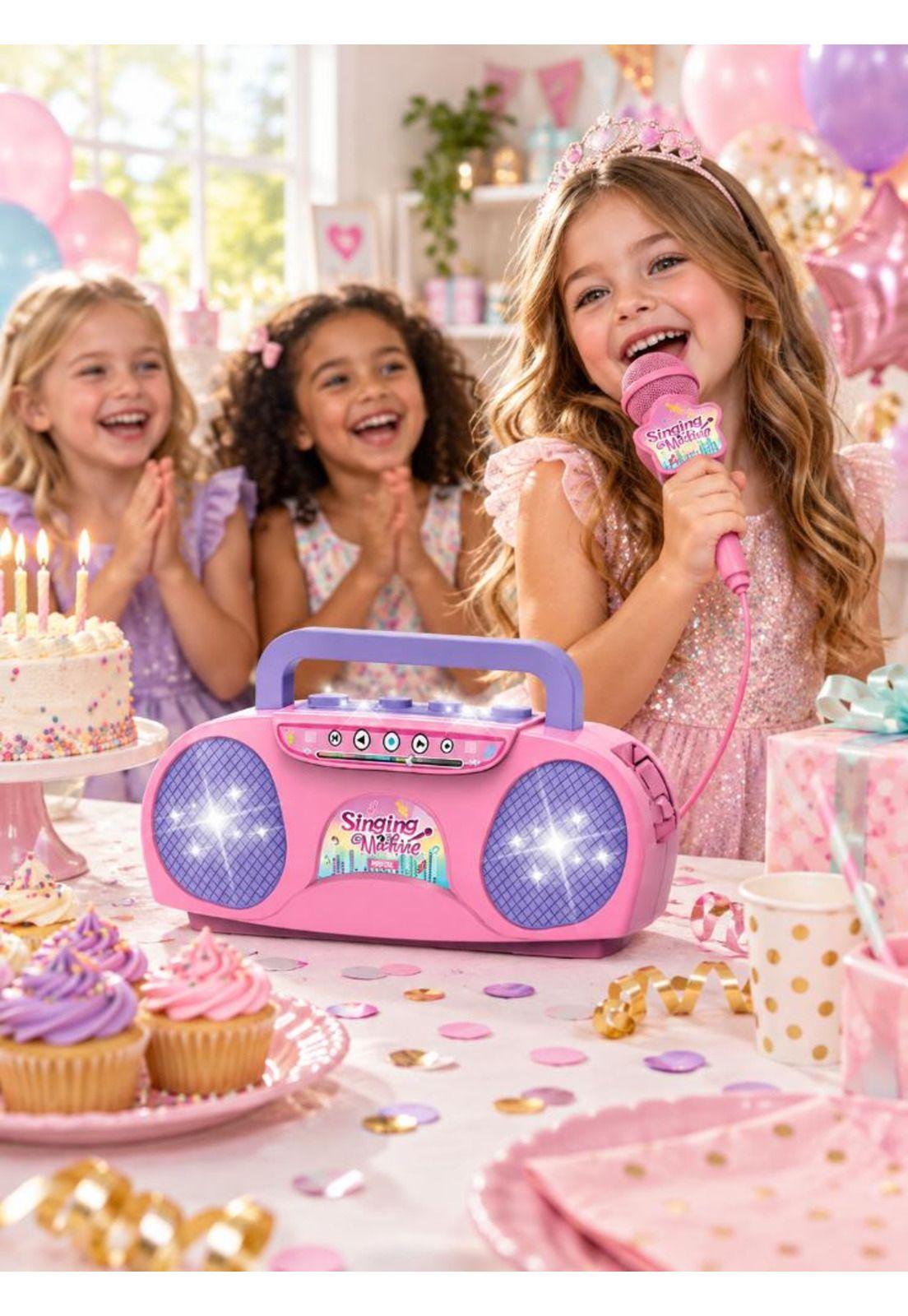 Karaoke Infantil Portátil Con Micrófono Bluetooth-4