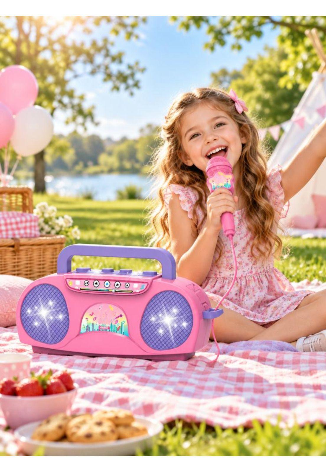 Karaoke Infantil Portátil Con Micrófono Bluetooth-6