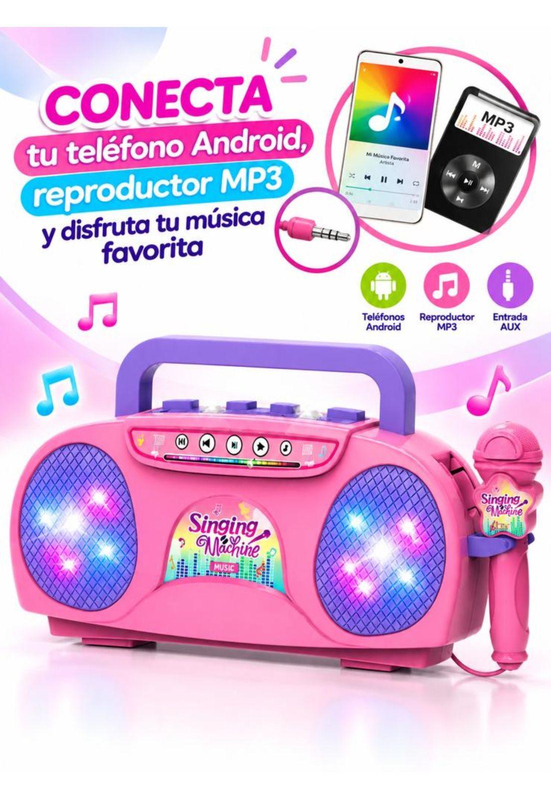 Karaoke Infantil Portátil Con Micrófono Bluetooth-7