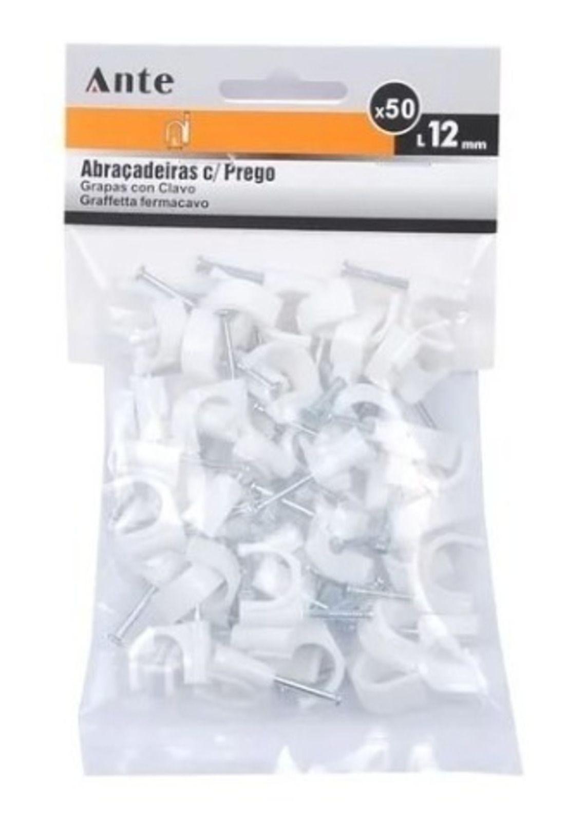 Grampas 10 Mm Con Clavo Blancas (50 Unidades) Alta Calidad-1