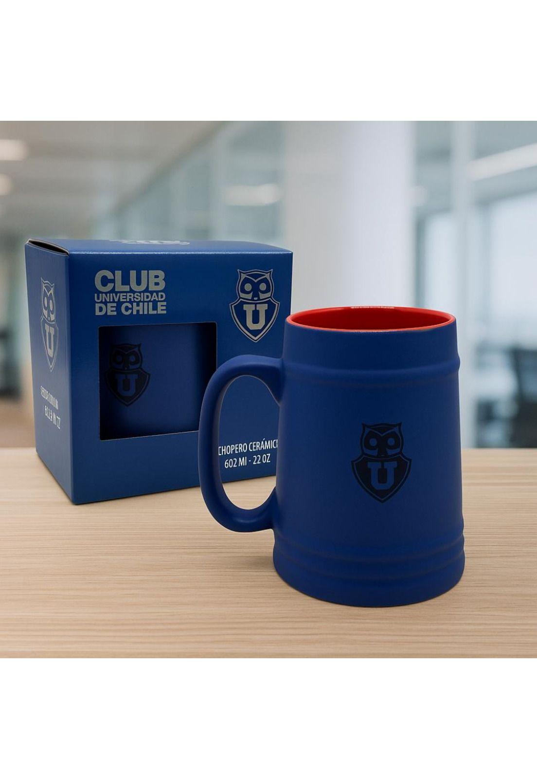 Shopero Cerámica U. de Chile 650 ml con Caja Oficial-2