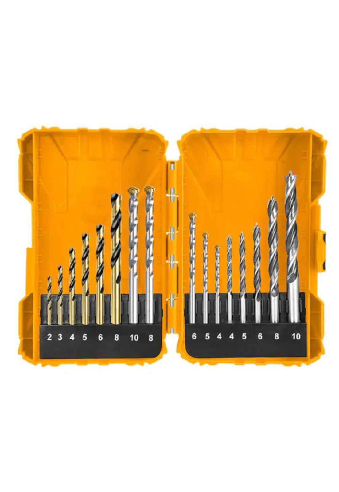 Juego De Brocas Concreto + Acero Y Puntas 16pzas Ingco-2