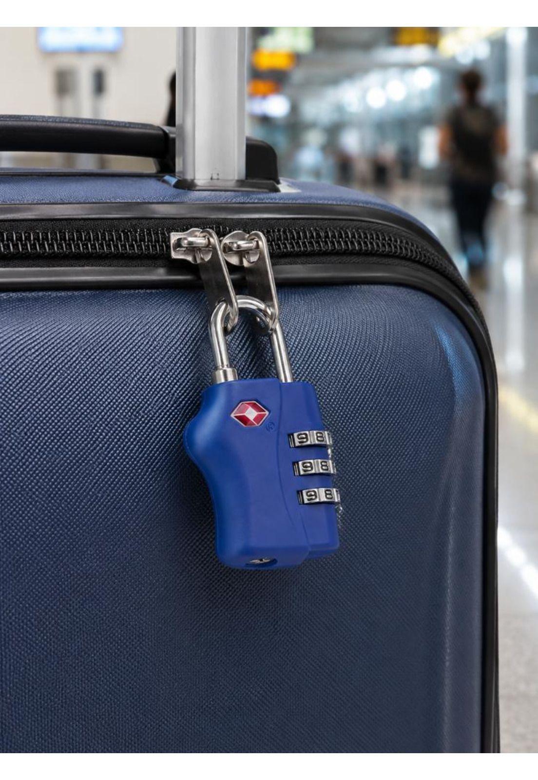 Candado Tsa 33mm Seguridad Maleta Locker LLAVE Y CLAVE Azul-2