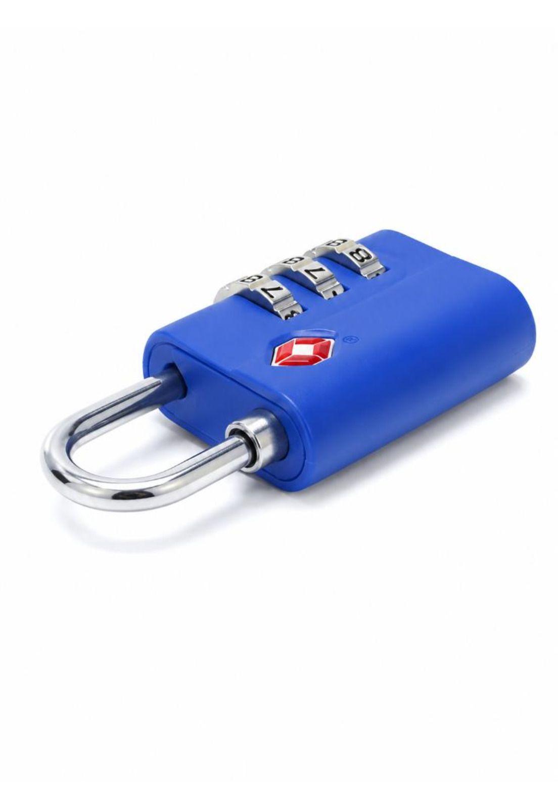 Candado Tsa 33mm Seguridad Maleta Locker LLAVE Y CLAVE Azul-3