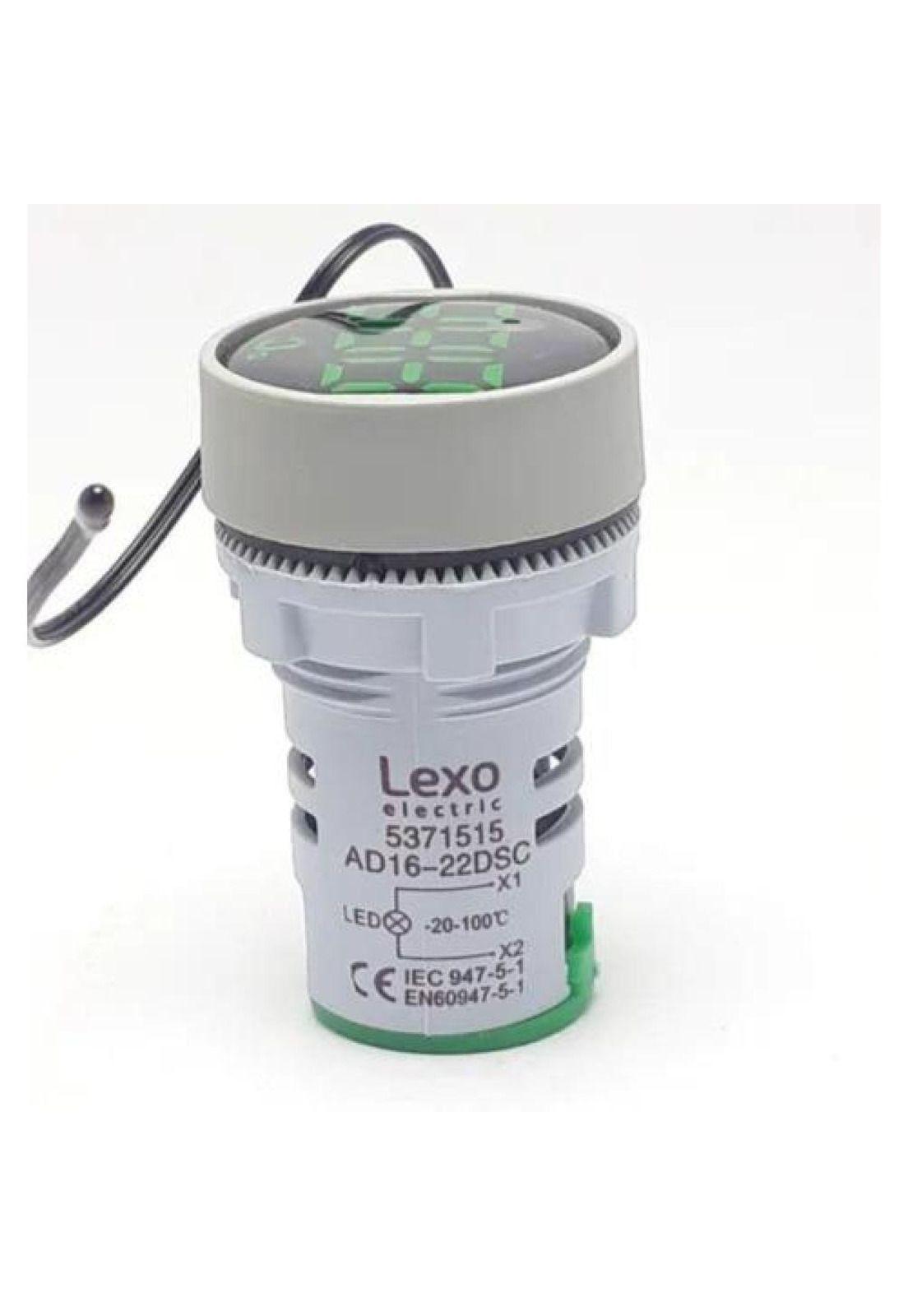 Luz Piloto Verde Led Con Termóm -25°c A +100°c, 60-380v Lexo-2