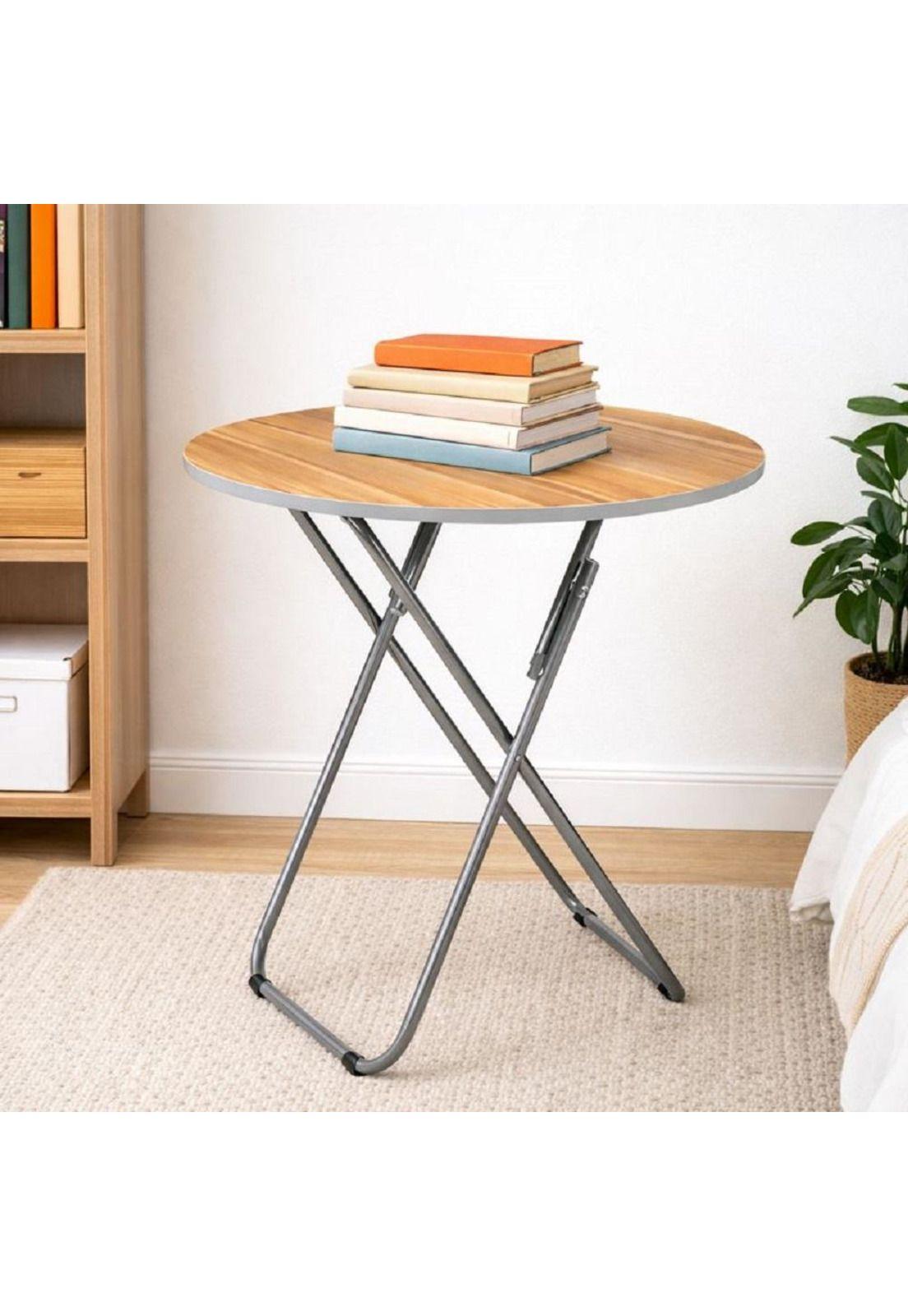 Mesa Plegable Redonda Ideal Hogar y Exterior-4