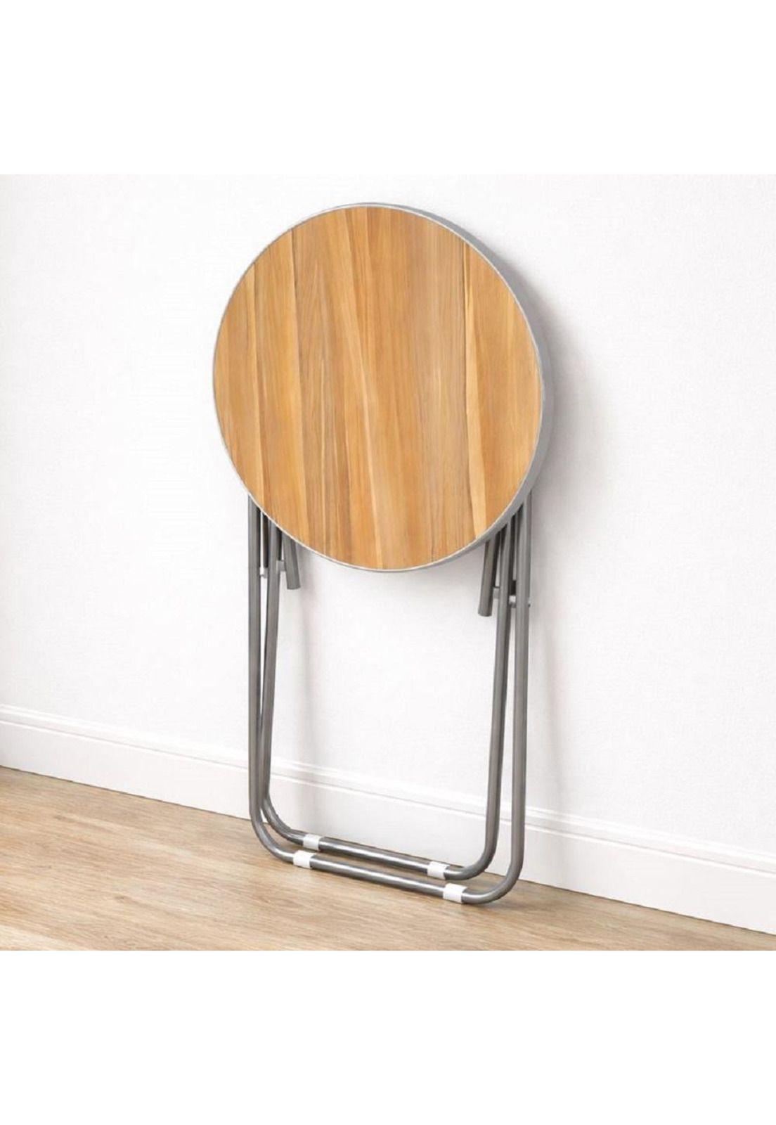 Mesa Plegable Redonda Ideal Hogar y Exterior-5