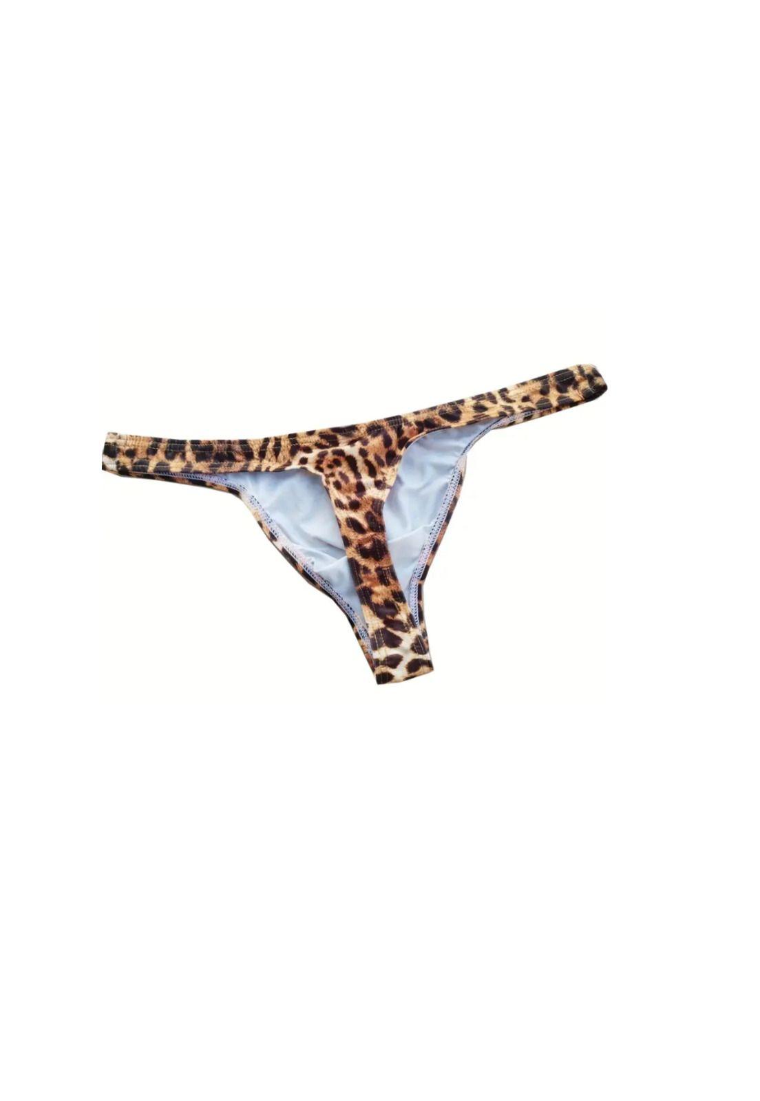 Ropa Interior Sexy Hombre, Cintura Baja Estampado Leopardo-2