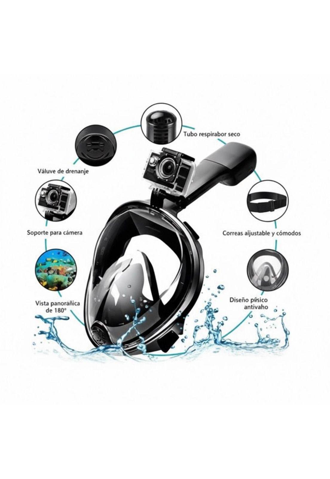 Mascara Snorkel Mascara Buceo Snorkel Fullface Go Pro-2