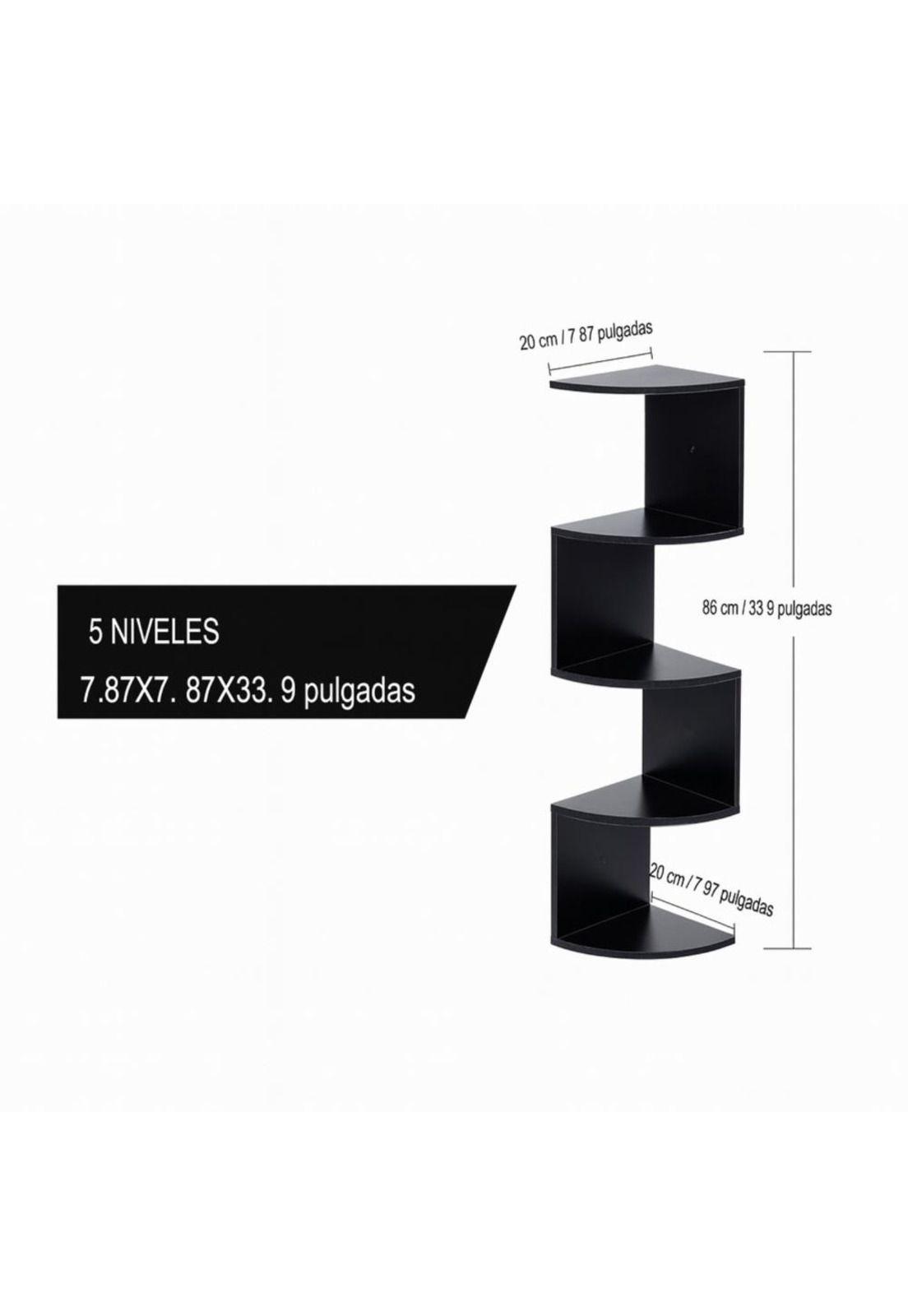 Repisa Esquinero Decorativa Minimalista 5niveles Pared Baño-4