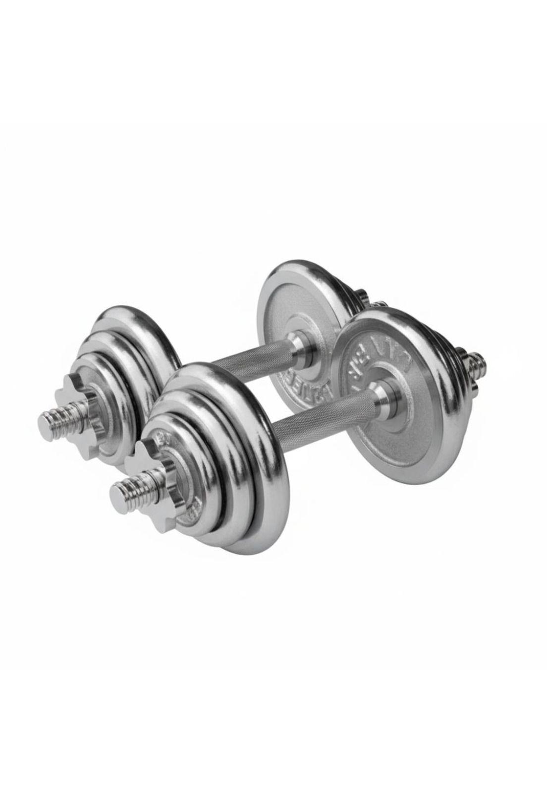 Set de Mancuernas Cromadas Ajustables de 30kg + Maletín-2