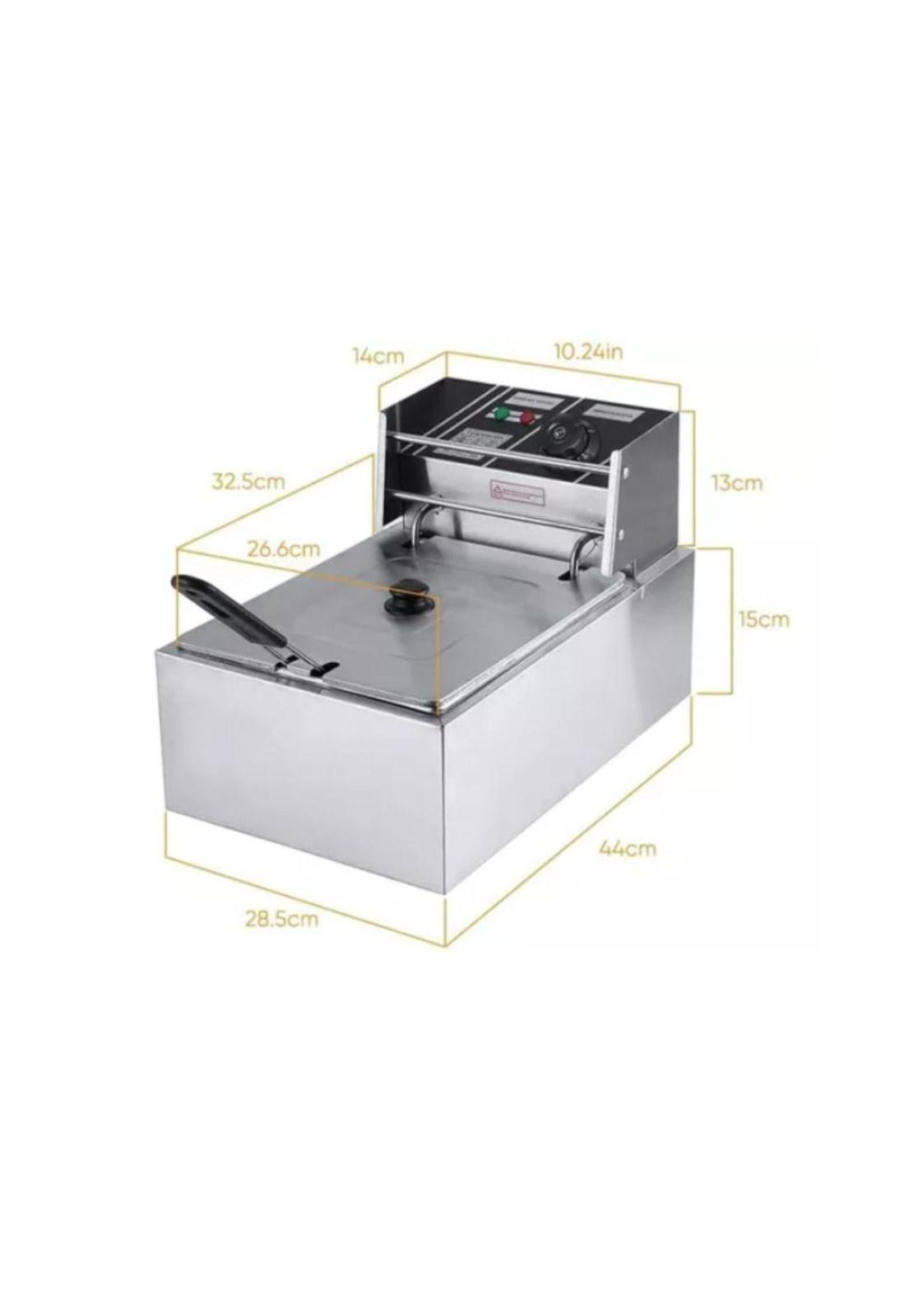 Freidora Eléctrica De Acero con Tapa - 1 Canasto 6 Litros-6