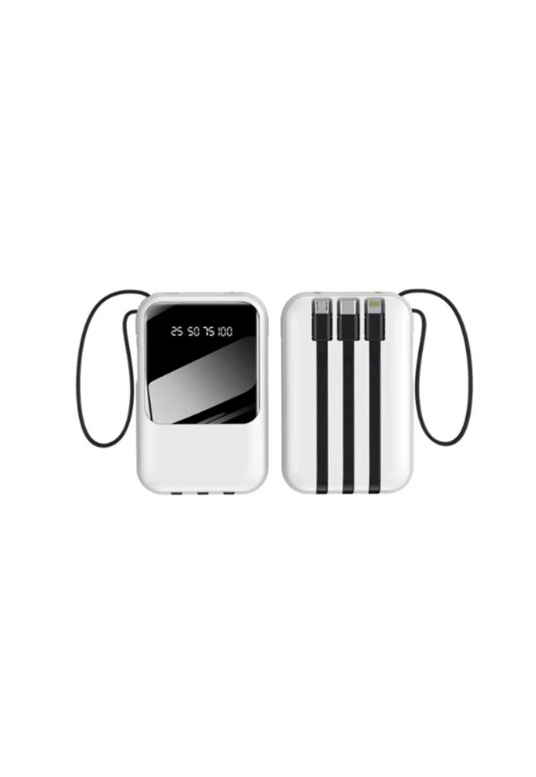 BATERIA PORTATIL MINI POWER BANK 10,000MAH  + CABLES + LINTERNA-0