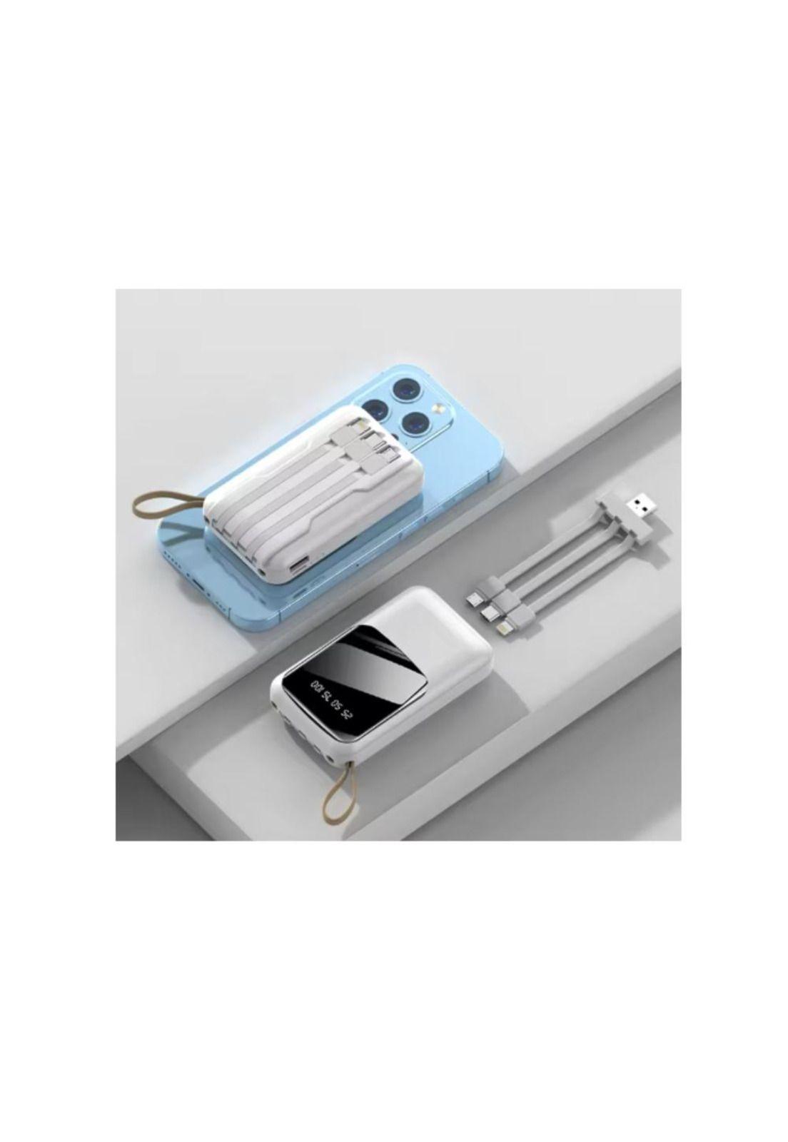 BATERIA PORTATIL MINI POWER BANK 10,000MAH  + CABLES + LINTERNA-3