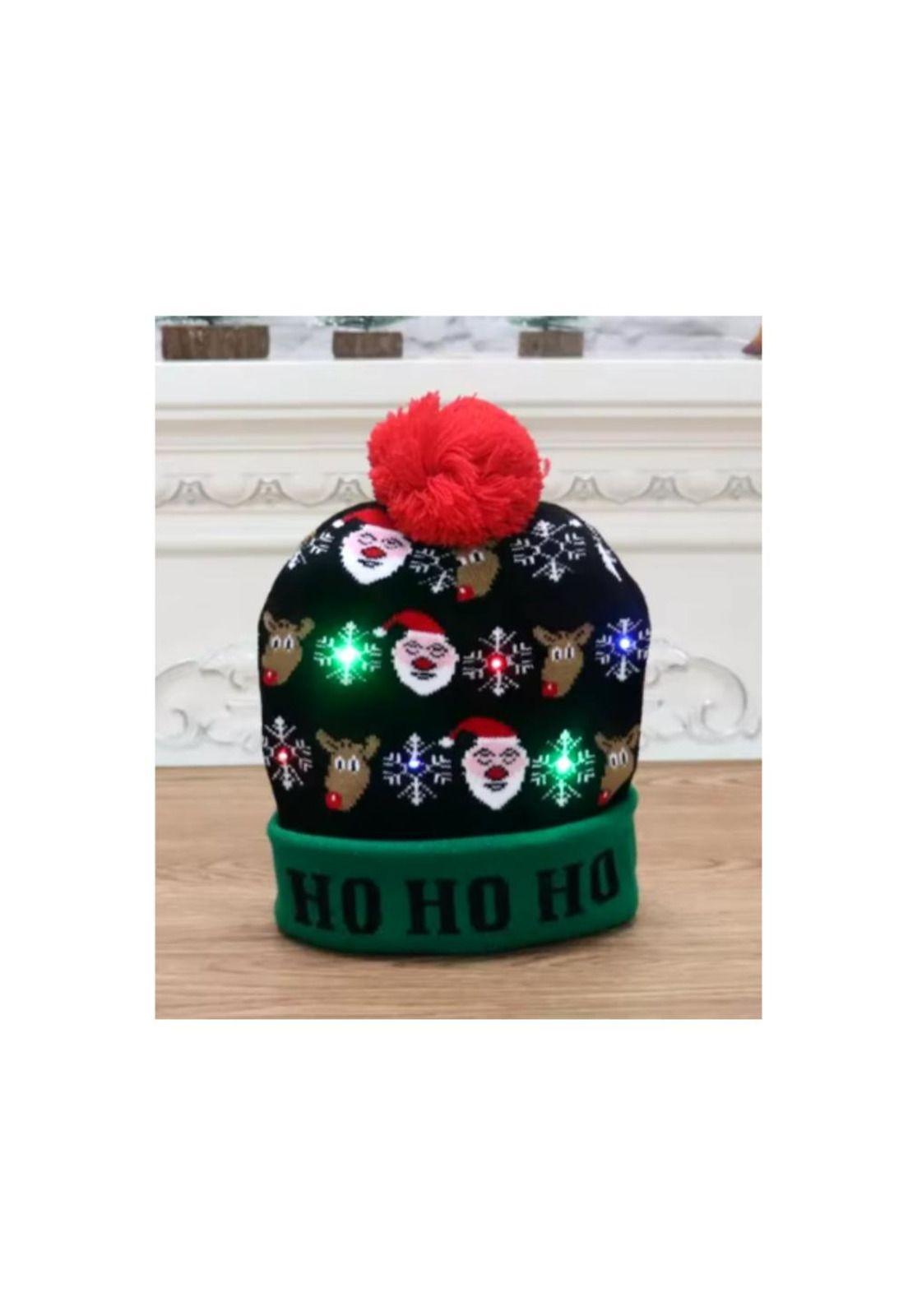 Pack de 3 Gorros de Navidad con luces Led Surtido Santa-3