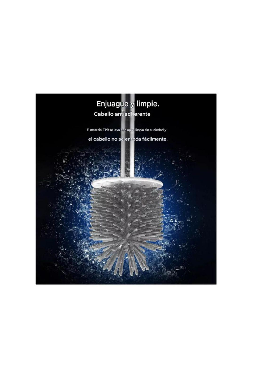 Juego De Doble Cepillo De Inodoro Flexible de Baño Limpieza-4