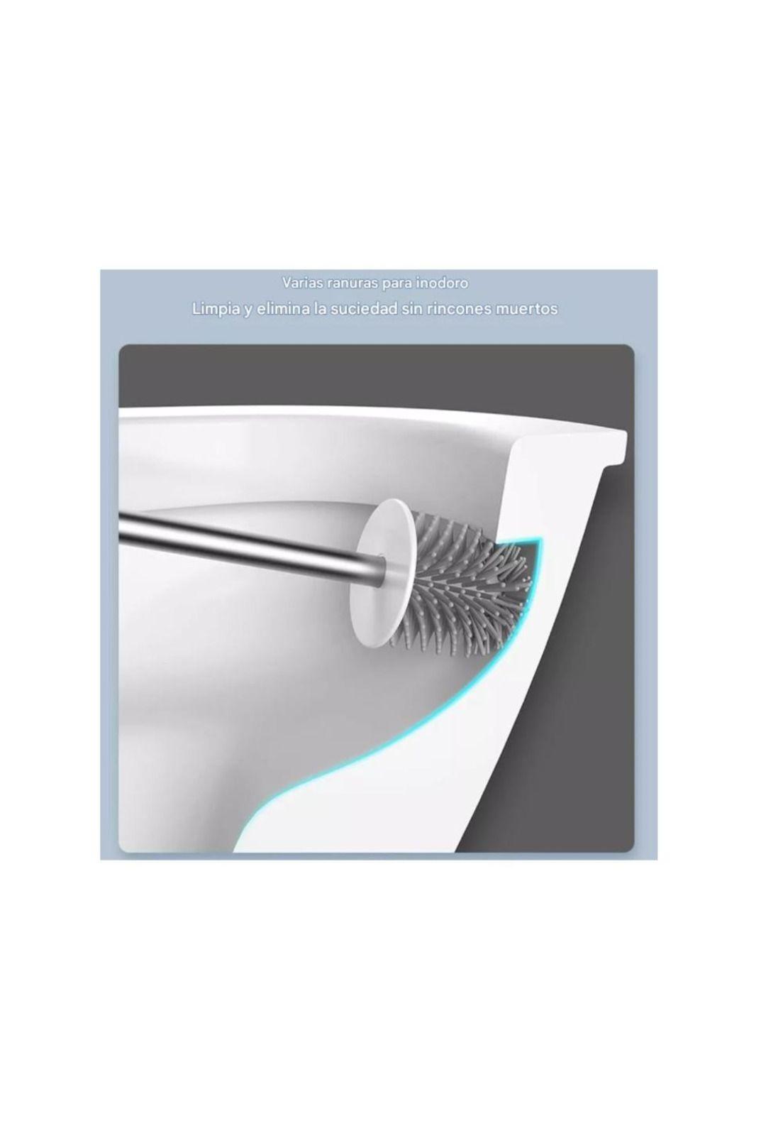 Juego De Doble Cepillo De Inodoro Flexible de Baño Limpieza-7