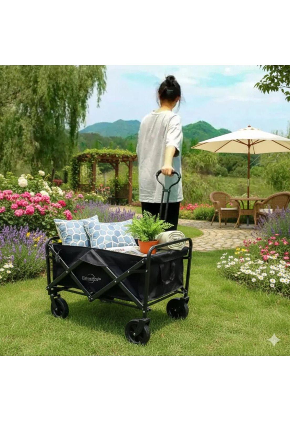 Carrito Plegable de Compras y Camping Multiuso Resistente-2