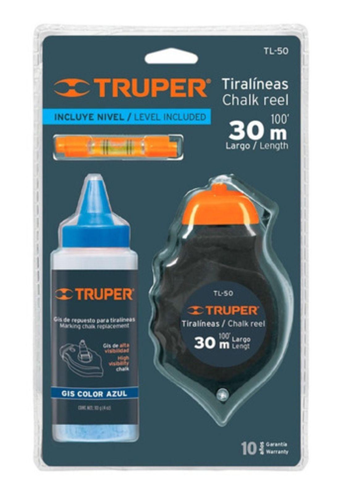 Tizador 30metros, Tiza Y Nivel Truper Profesional-1