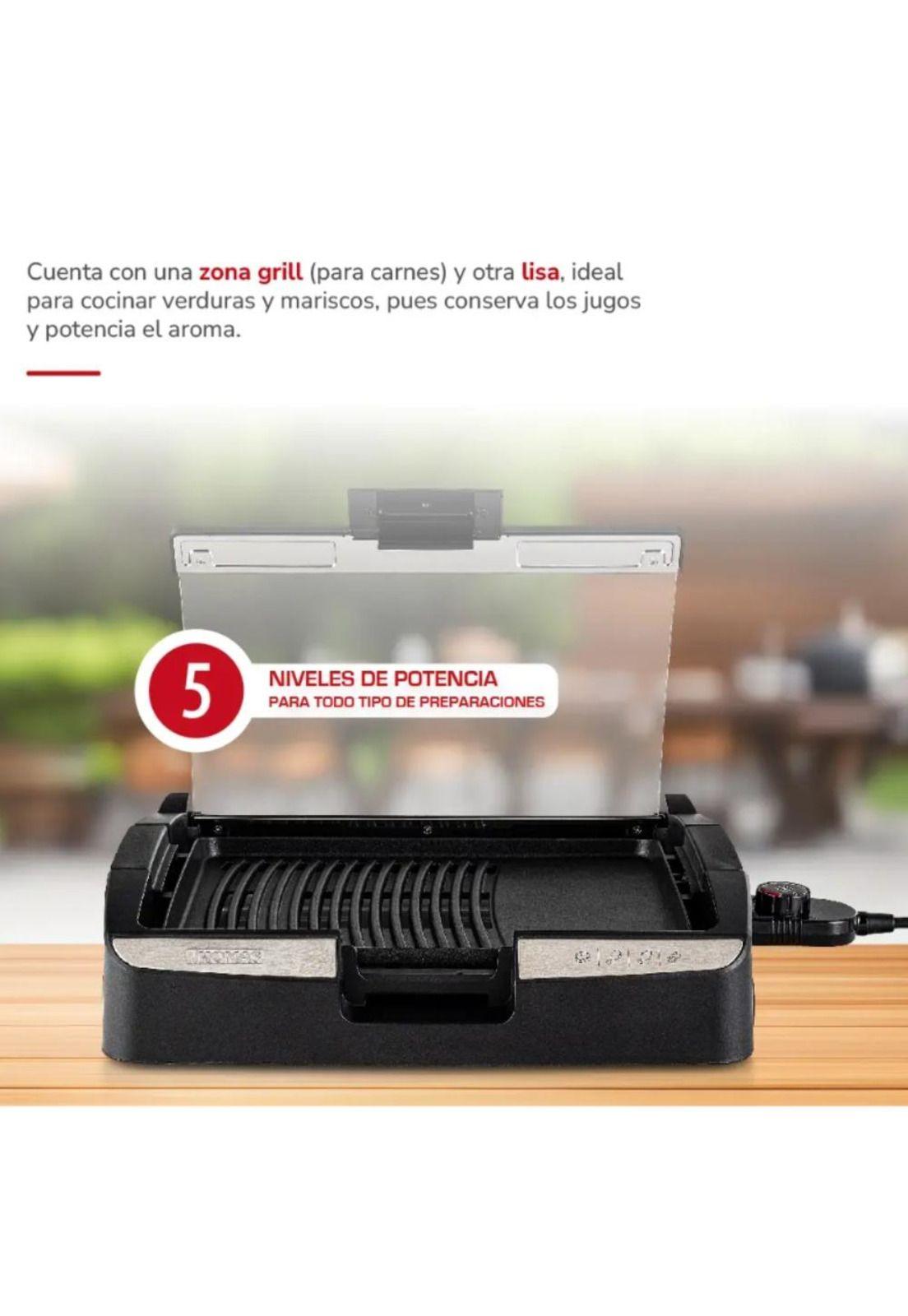 Parrilla Eléctrica Thomas TH-224 Grill y Plancha Cocina-8
