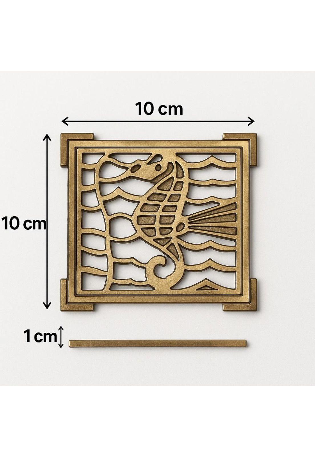 Rejilla Pileta cuadrada 100mm Bronce ACERO INOXIDABLE POLI-4