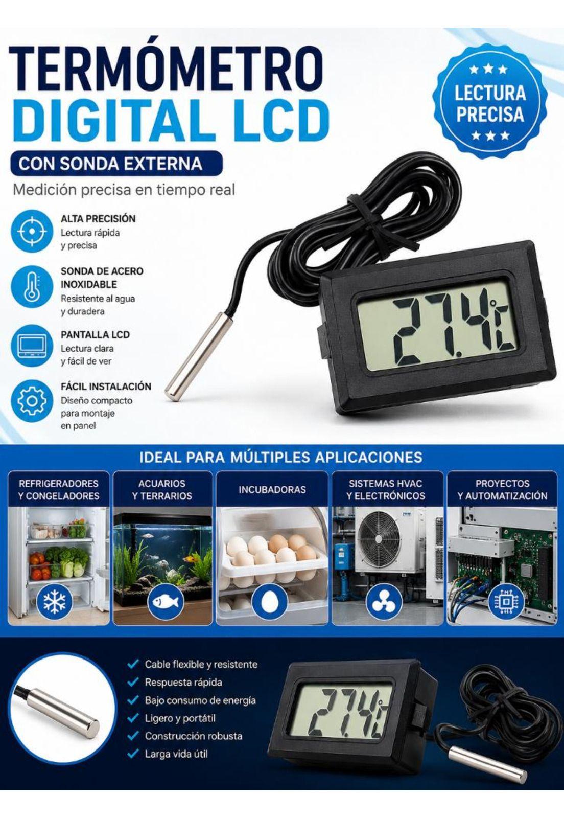 Termómetro Digital Para Cocina Refrigerador Con Sonda 110°c-5