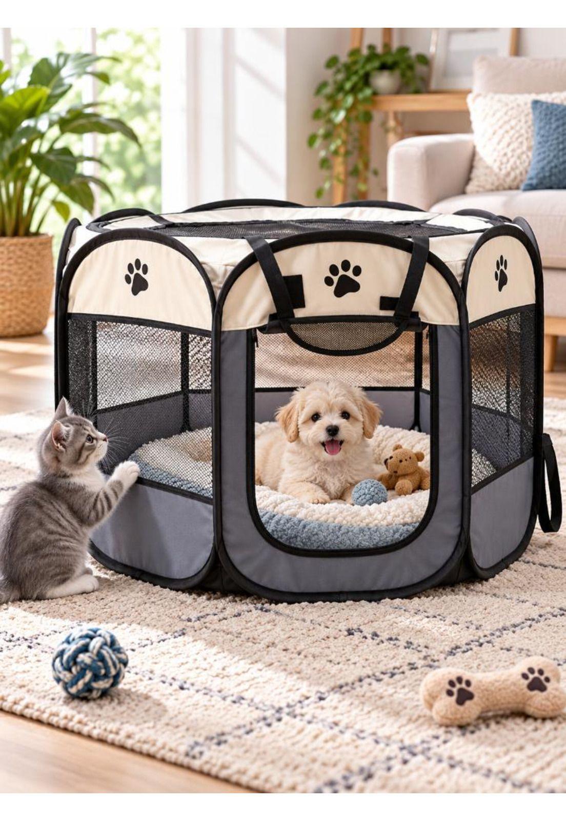 Corral Plegable Portátil Mascotas Perros Gatos Talla L-1